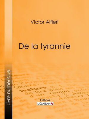 cover image of De la Tyrannie